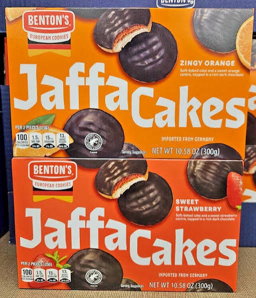 Benton's Jaffa Cakes best Aldi snack British-style sponge cake orange jam dark chocolate