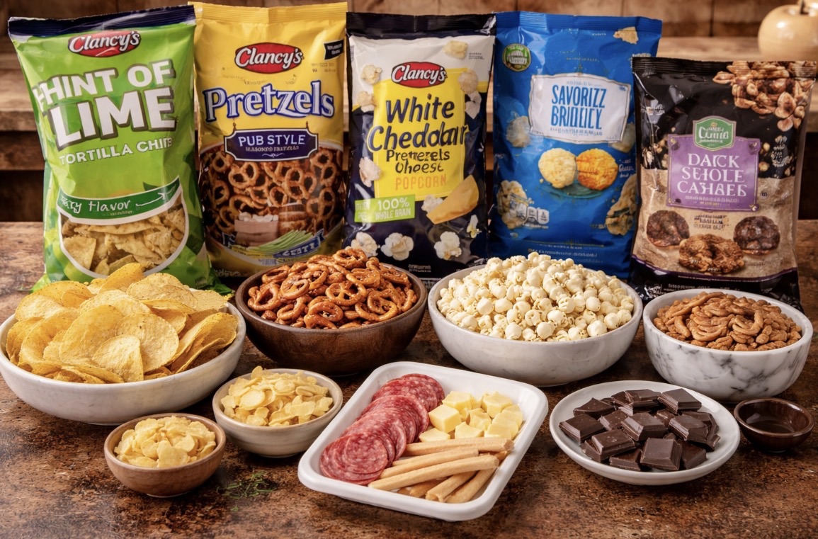 best Aldi snacks to buy in 2026 including Clancy's pretzels chips and Moser Roth chocolate