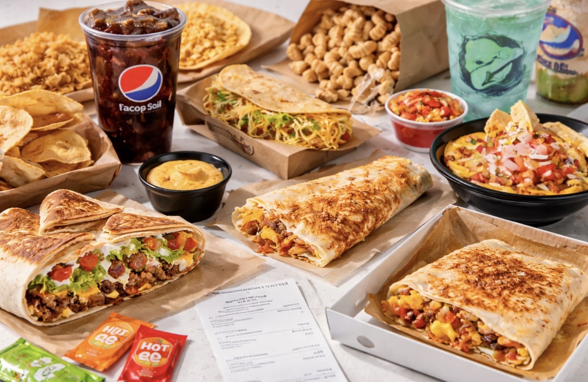 Best Taco Bell items ranked – spread of Taco Bell menu items