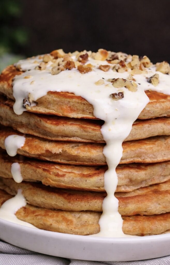 Carrot Cake Pancakes with Cream Cheese Butter 1 carrot cake pancakes with cream cheese butter