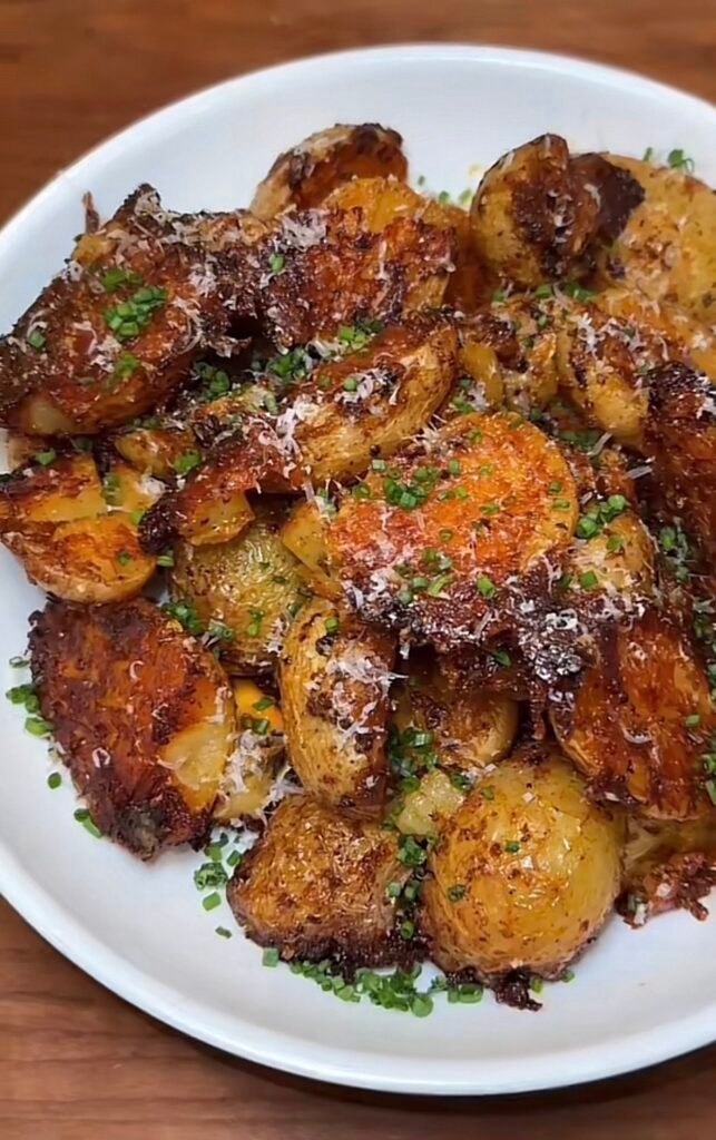 Crispy Garlic Parmesan Potatoes Recipe (Viral TikTok Side Dish) 1 Crispy Garlic Parmesan Potatoes Recipe (Viral TikTok Side Dish)
