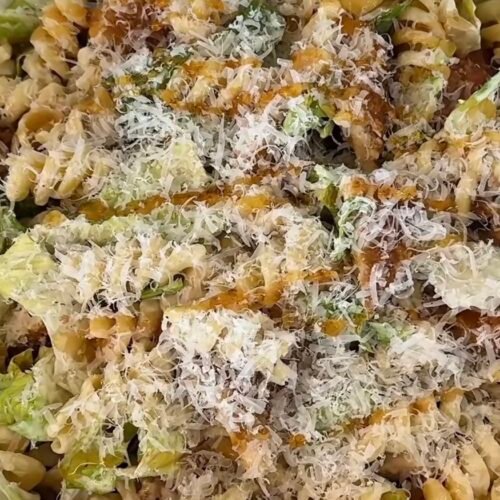Hot Honey Caesar Pasta Salad (The Cookout Side That Actually Goes First)