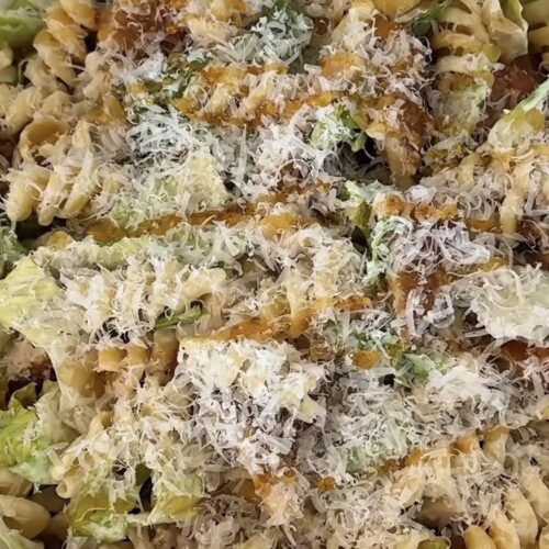 Hot Honey Caesar Pasta Salad