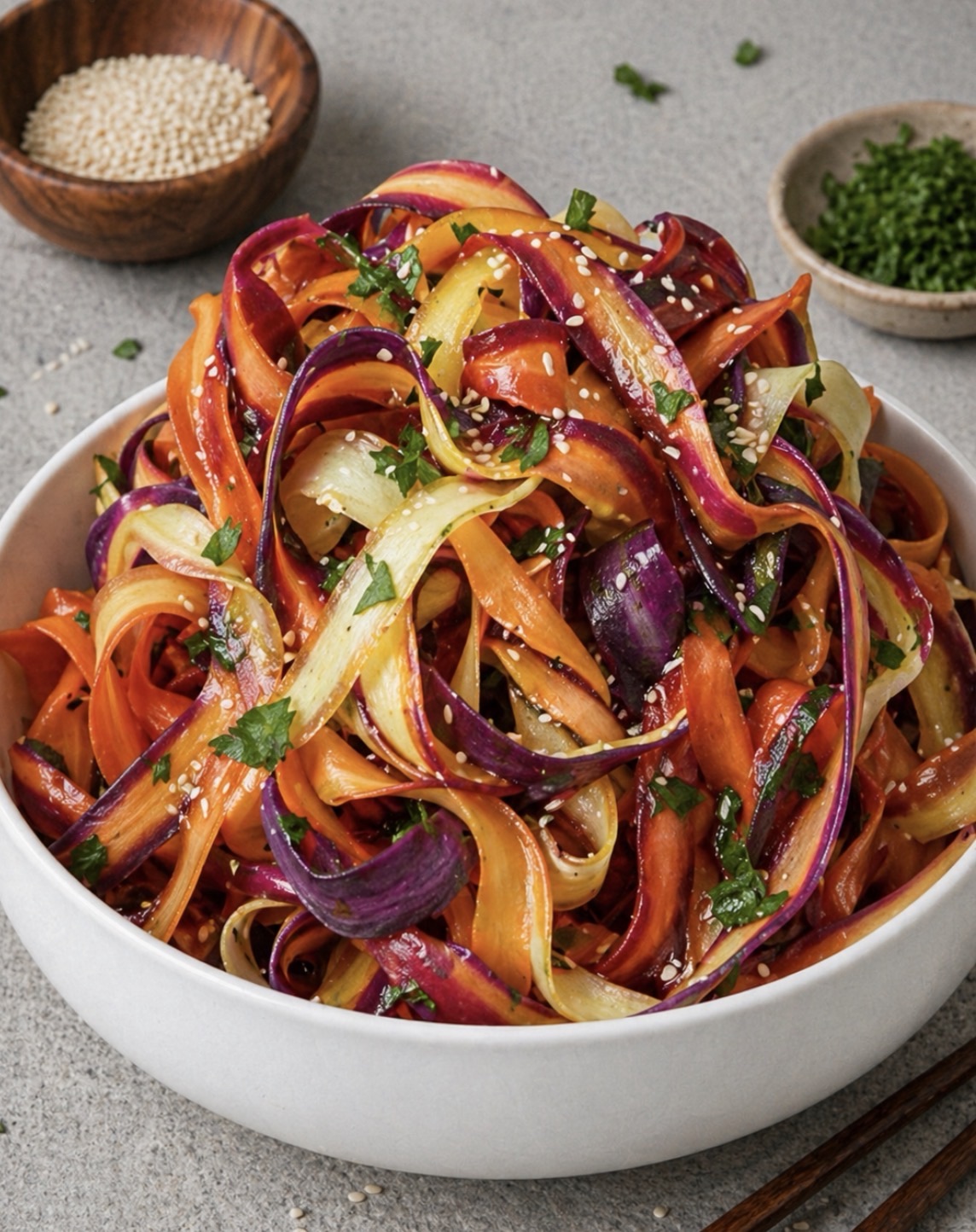 viral carrot ribbon salad