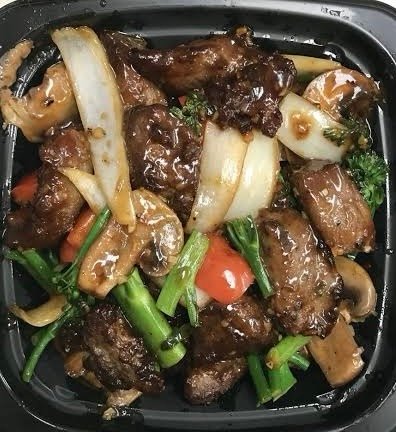 Panda Express Black Pepper Sirloin Steak with vegetables - panda express menu item