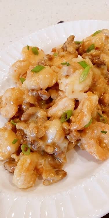 Panda Express Honey Walnut Shrimp on a white plate - panda express menu item