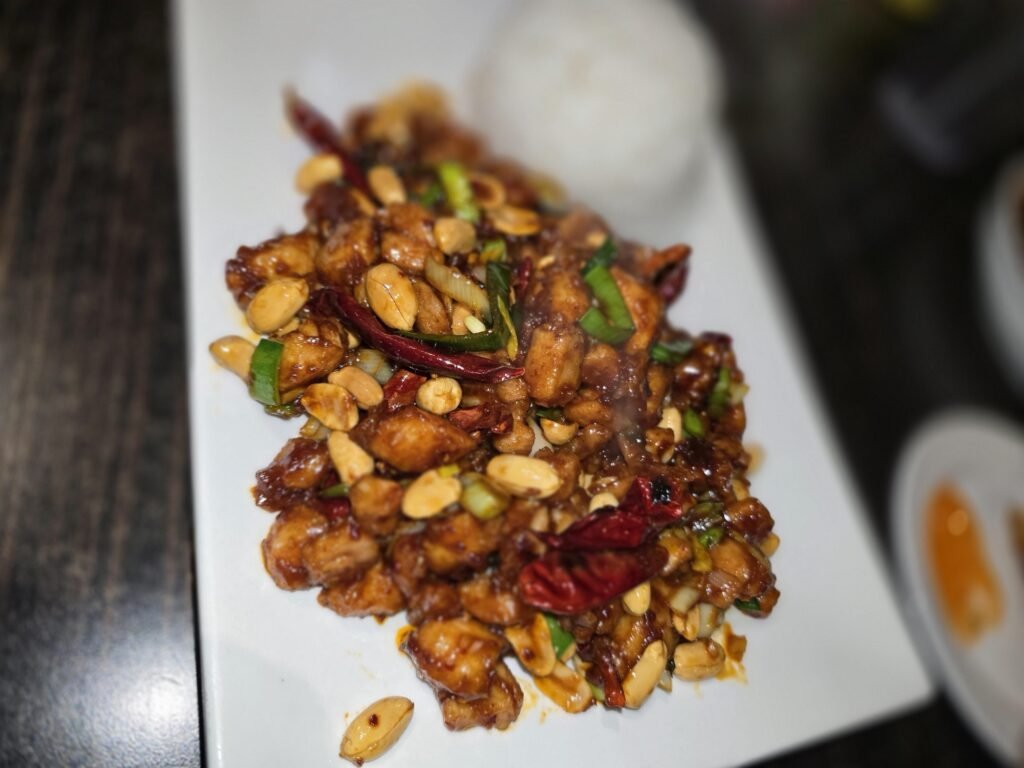 Panda Express Kung Pao Chicken with peanuts and chili peppers - panda express menu item