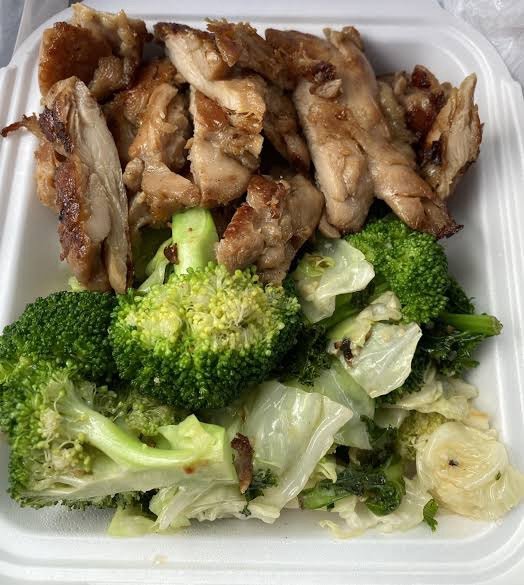 Panda Express Teriyaki Chicken on a plate - panda express menu item