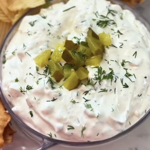 Pickle Dip Recipe (Creamy Dill Pickle Cream Cheese Dip) 2 Pickle Dip Recipe (Creamy Dill Pickle Cream Cheese Dip)