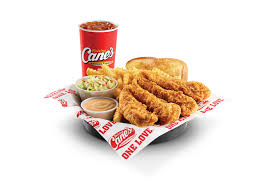 Raising Cane's box combo meal with chicken tenders, crinkle fries, Texas toast, coleslaw, and Cane's sauce, Raising Cane's vs Chick-fil-A