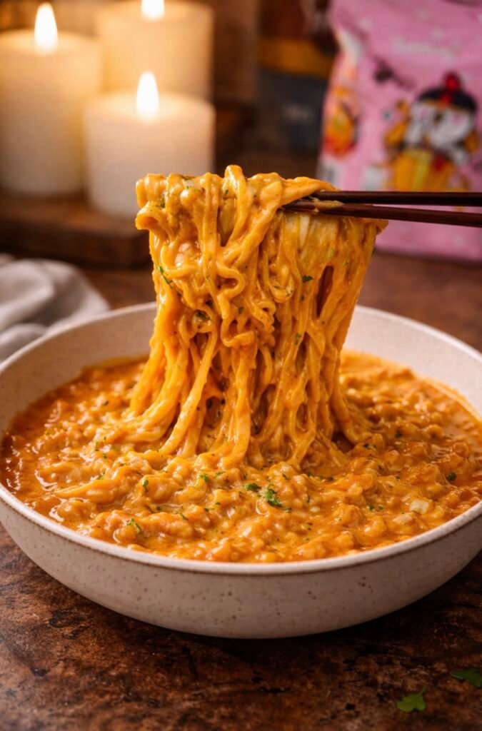 Carbonara Buldak Ramen Recipe (Creamy Korean-Italian Fusion)