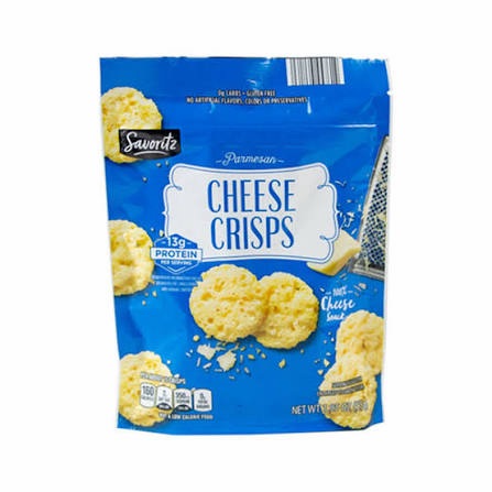 Savoritz Parmesan Cheese Crisps Aldi product of the year 2025 zero carbs zero sugar snack