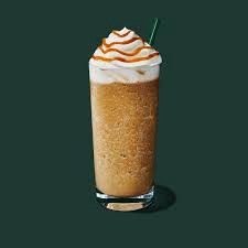 Starbucks Caramel Frappuccino with caramel drizzle and whipped cream – popular Starbucks Frappuccino flavor