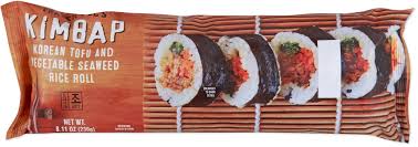 Trader Joe's Kimbap Korean Tofu and Vegetable Seaweed Rice Roll - trader joe's frozen food