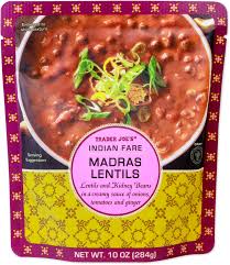 Trader Joe's Madras Lentils frozen food - trader joe's frozen food