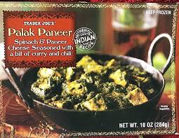 Trader Joe's Palak Paneer frozen food - trader joe's frozen food