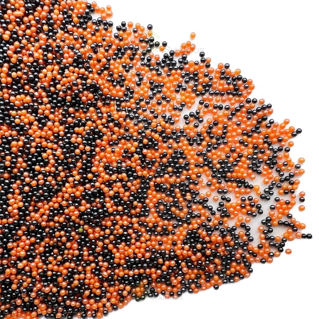 Black and orange sprinkles for Halloween baking