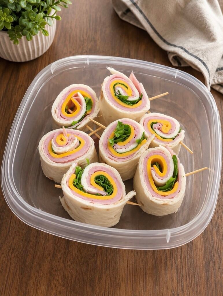 Ham and Cheese Tortilla Pinwheels