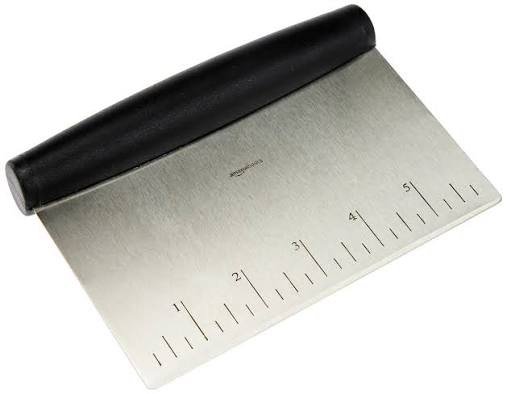 Stainless steel bench scraper