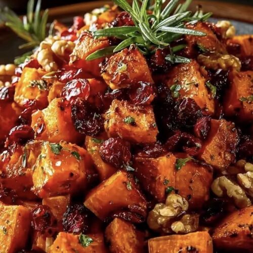 Maple roasted sweet potatoes with caramelized edges on a sheet pan