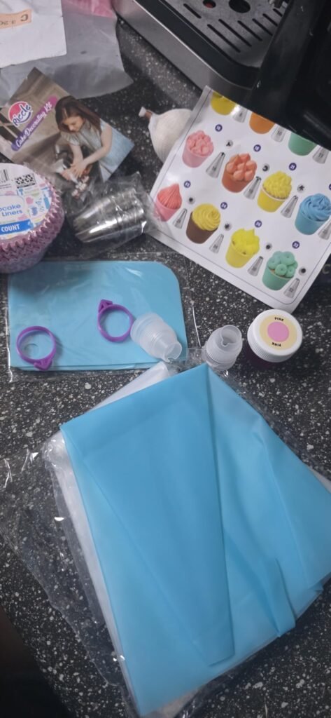 Piping bags and tips for decorating Halloween cookies