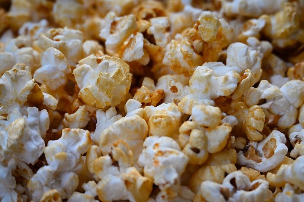 Homemade kettle corn in a bowl