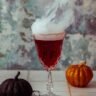 Halloween cocktails and mocktails spread for a spooky party
