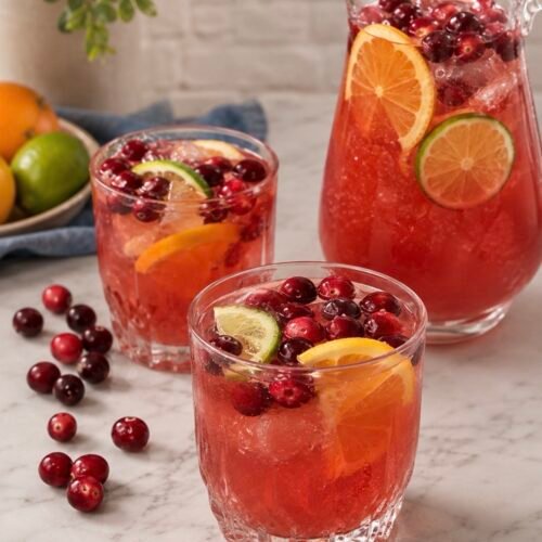 Sparkling Cranberry Mocktail Punch